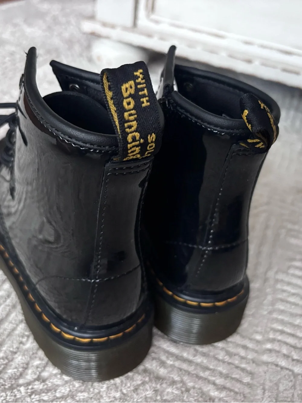 Dr. Martens Junior 1460 Glossy Black Lace-Up Boots